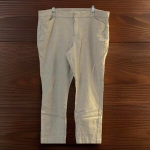 Old Navy cream plaid high rise skinny pants Size 18